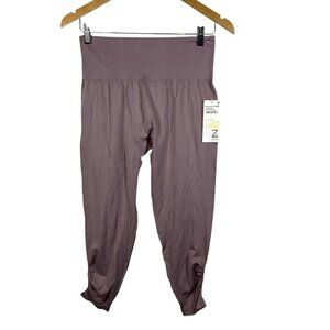 Zella Pants Women’s Sz Large Purple Dove Crop Yoga + Studio NWT Athletic Workout